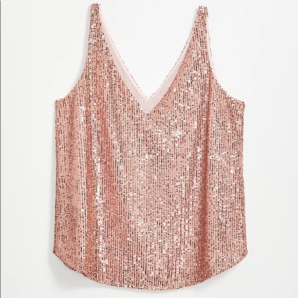 LOFT Tops - Champagne Sequin Shell